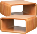 Wooden Cube Storage Bookcase Organizer, Bookshelf for Bedroom, Livingroom, Dormroom, Home Office, Studyroom, Home Decor and Contemporary Spaces (Red Oak | Pack of 2)