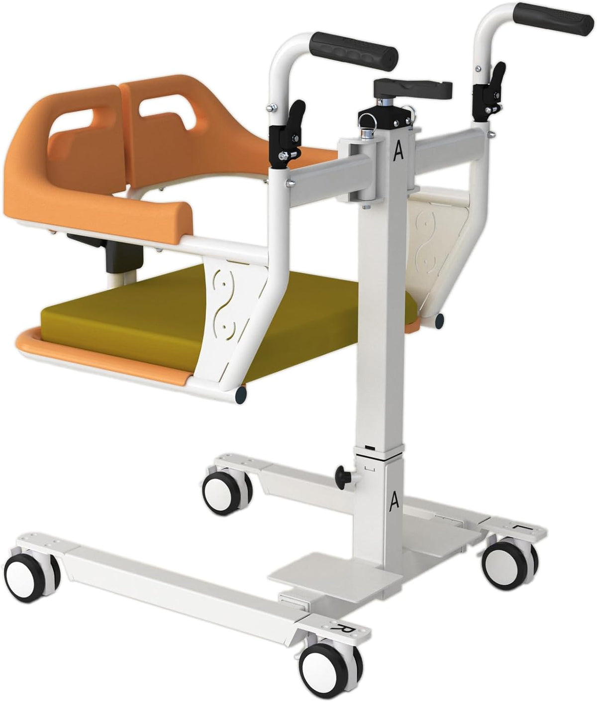 Patient Lift Transfer Chair for Home, 4 in 1 Portable Transfer Lift Chair for Seniors and Adults, 180° Split Seat & Adjustable Height, Easy to Use, Ships from USA
