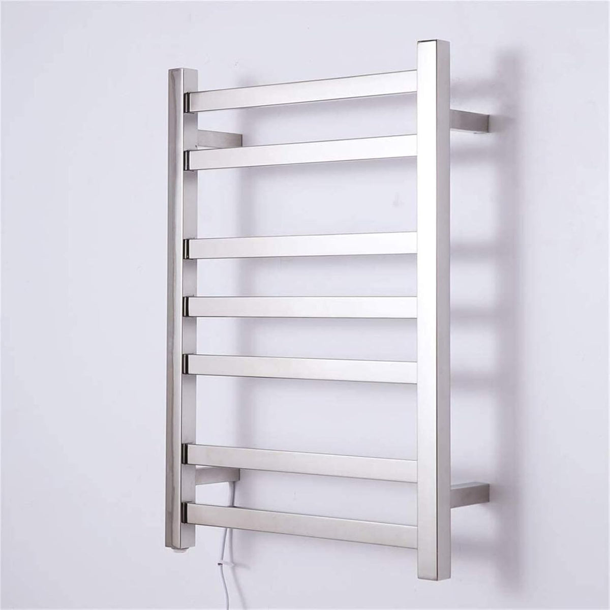 Bathroom Wall Heater Electric Towel Warmer, 7 Bar Towel Dryer Wall-Mounted Bath Towel Heater - Stainless Steel,Open Line