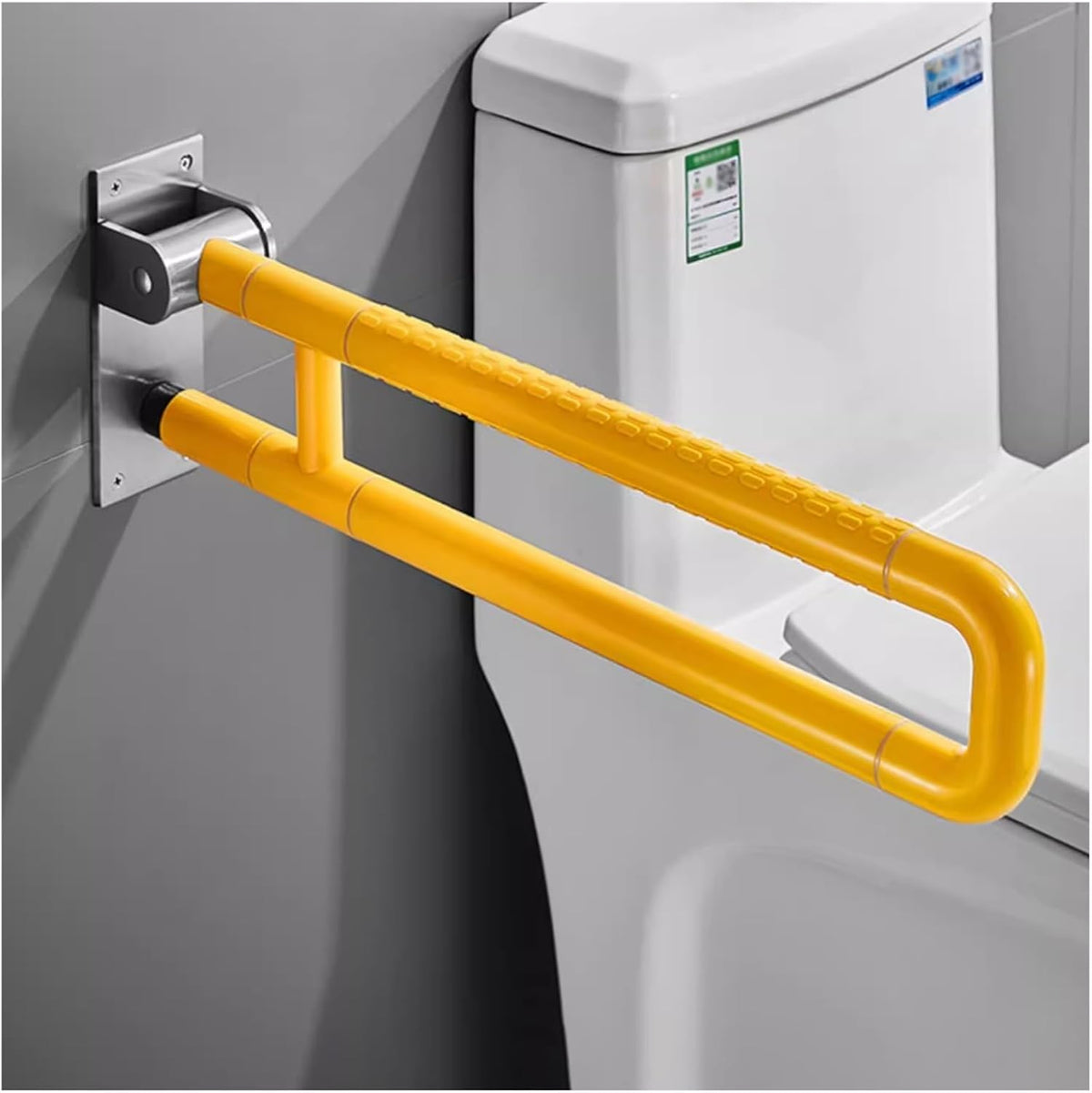 Foldable Toilet Grab Bar, Bathroom Safety Handrails, Stainless Steel Support Rail, Disability Aid Grab Bar Handle, Glows at Night(60cm)