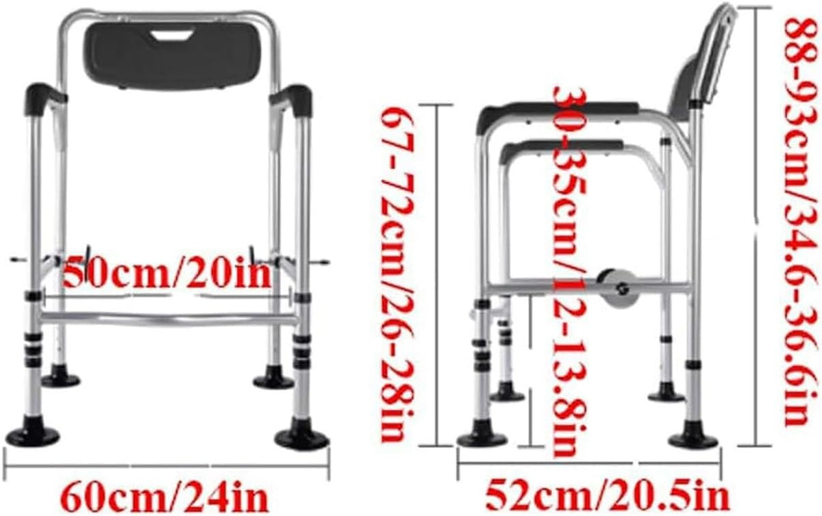 Bathroom Toilet Hand Rail Safety Frame, with Non-Slip Handles Adjustable Toilet Seat Grab Bar, Portable Disability Toilet Bathroom Aids Support Frame