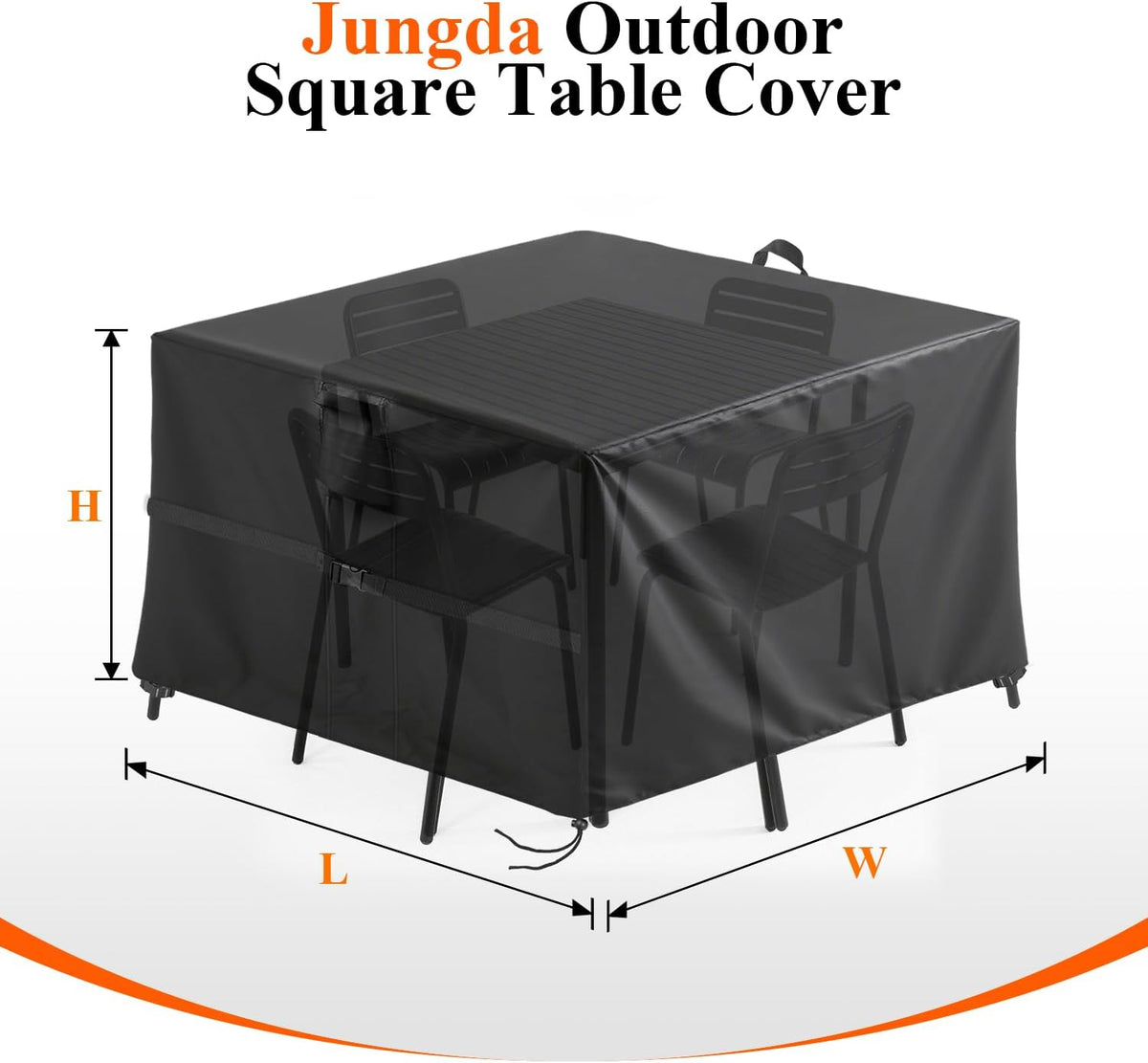Outdoor Square Table Cover 136Inch,Waterproof Patio Square Furniture Covers,Heavy Duty Outside Squares Furniture Cover - 136 x 136 x 28 Inch