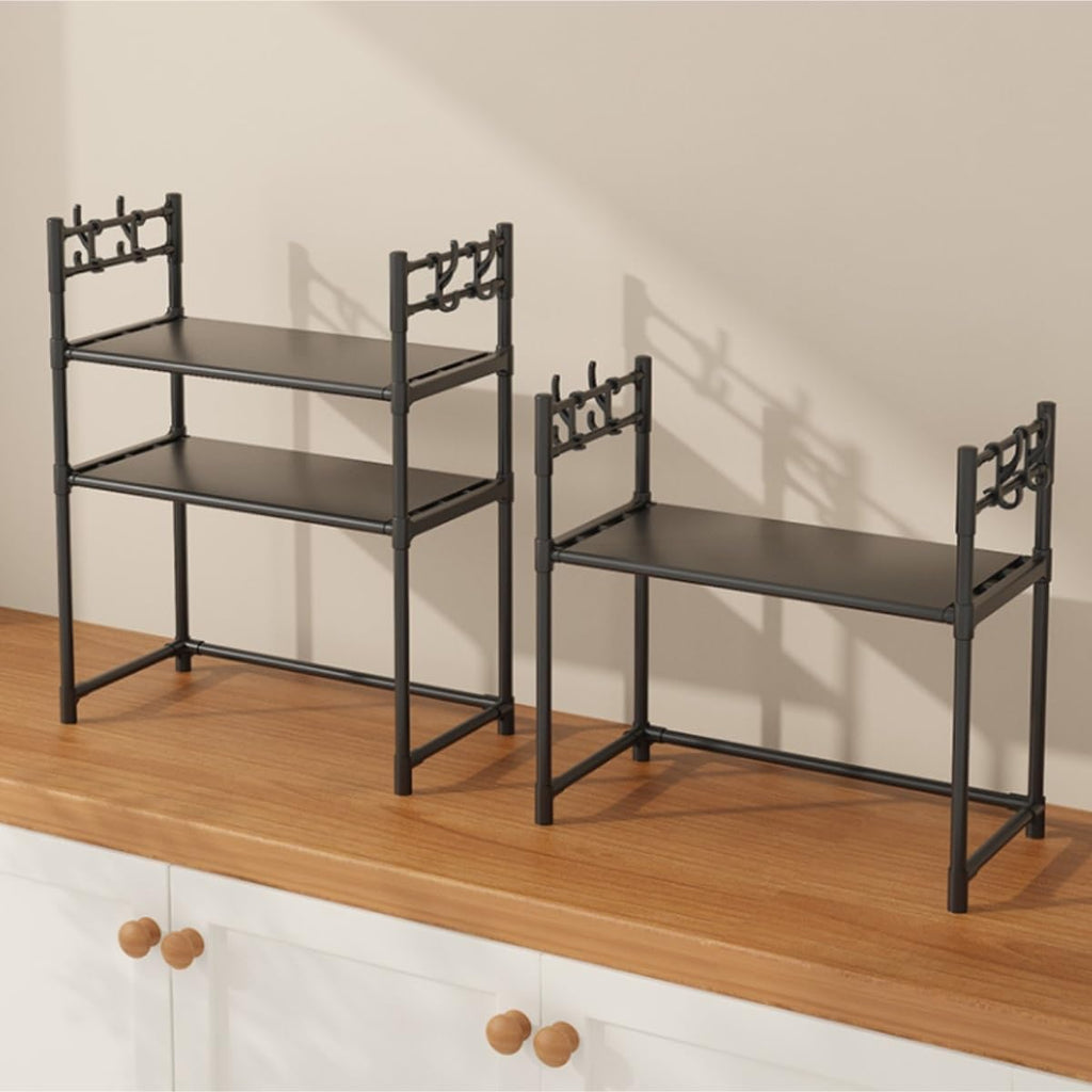 Microwave Stand Adjustable Retractable Microwave Oven Stand Kitchen Counter Rack Countertop Multi-Layer Storage Storage(50cm)