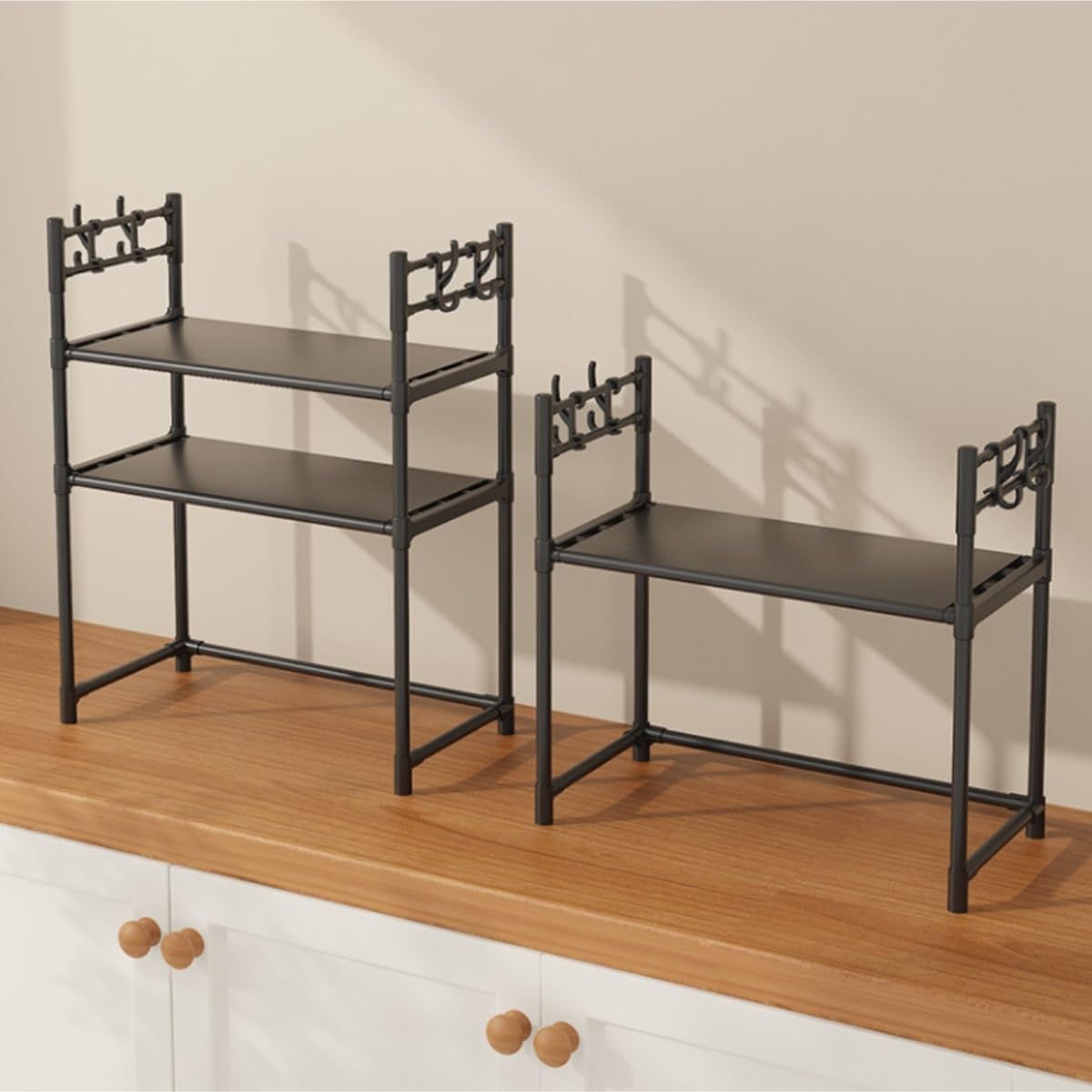 Microwave Stand Adjustable Retractable Microwave Oven Stand Kitchen Counter Rack Countertop Multi-Layer Storage Storage(50cm)