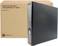 Bindertek 3-Ring Premium Binder, Pack of 5 - Barrister Black, 3' Spine Width, 525 Sheet Capacity, 2' D-Rings, Linen-Textured Covers, Steel Reinforced Edges, Spine Label Included
