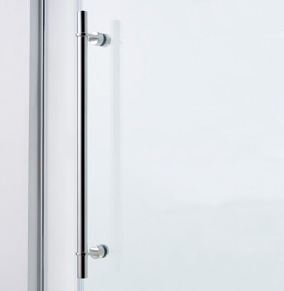Montage 57.25-59' W x 78' H Euroglide Frameless Shower Door with 3/8' Clear Tempered Glass (Polished Stainless)