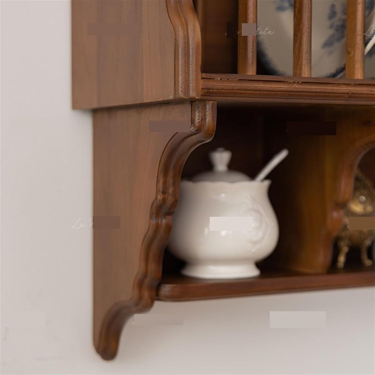 Wall Shelves Floating Shelves Wall Storage Plate Rack, Household Kitchen Dish Rack, Solid Wood Coffee Cup Display Rack