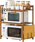 Microwave Stand 3-Tier Microwave Oven Rack Shelf Kitchen Counter Stand Toaster Spice Storage(A)