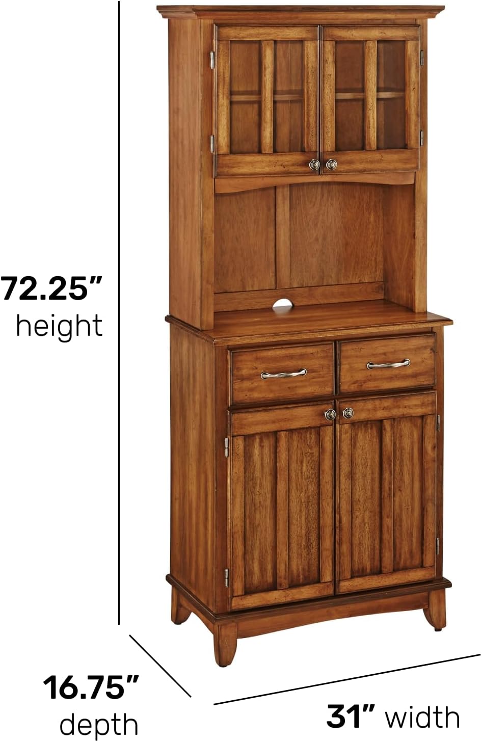 homestyles Buffet Of Buffets Brown Buffet with Hutch
