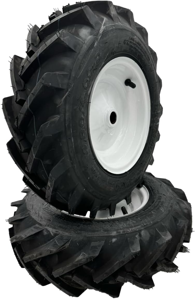 4.80x4-8 Tiller Wheel Set - Left & Right - 1' Axle