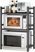 Microwave Stand Microwave Oven Rack Kitchen Counter Top Shelf 2 Tier for Spice Storage