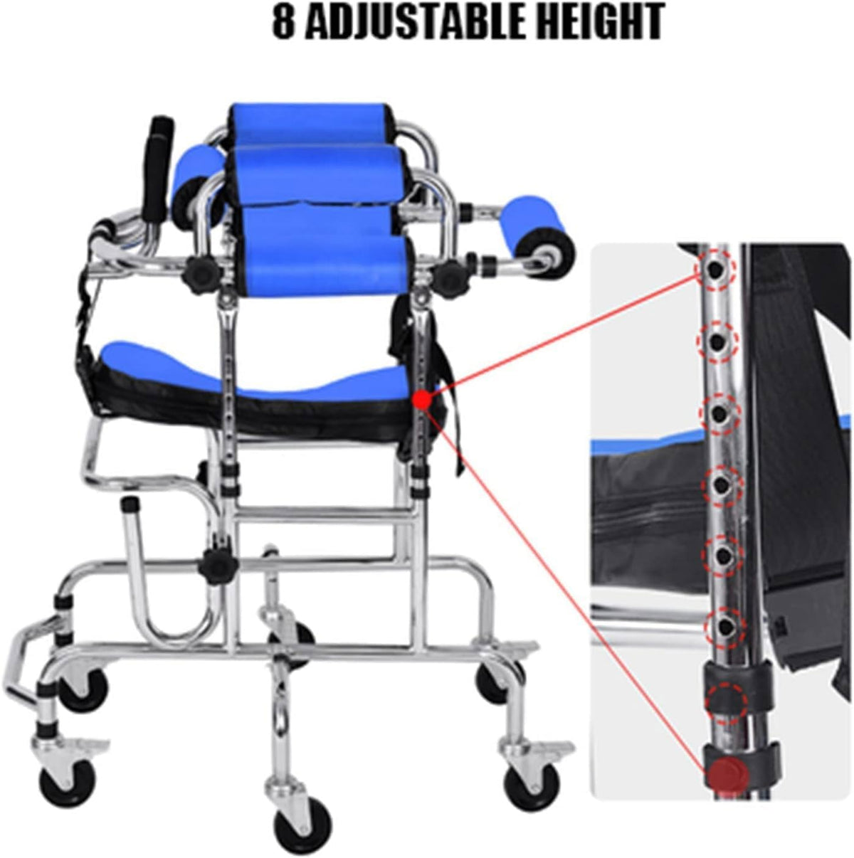 Walker for Kids Cerebral Palsy Disability,Height Adjustable Kids Walker for Cerebral Palsy Children,Child Rehabilitation Rollator Walker