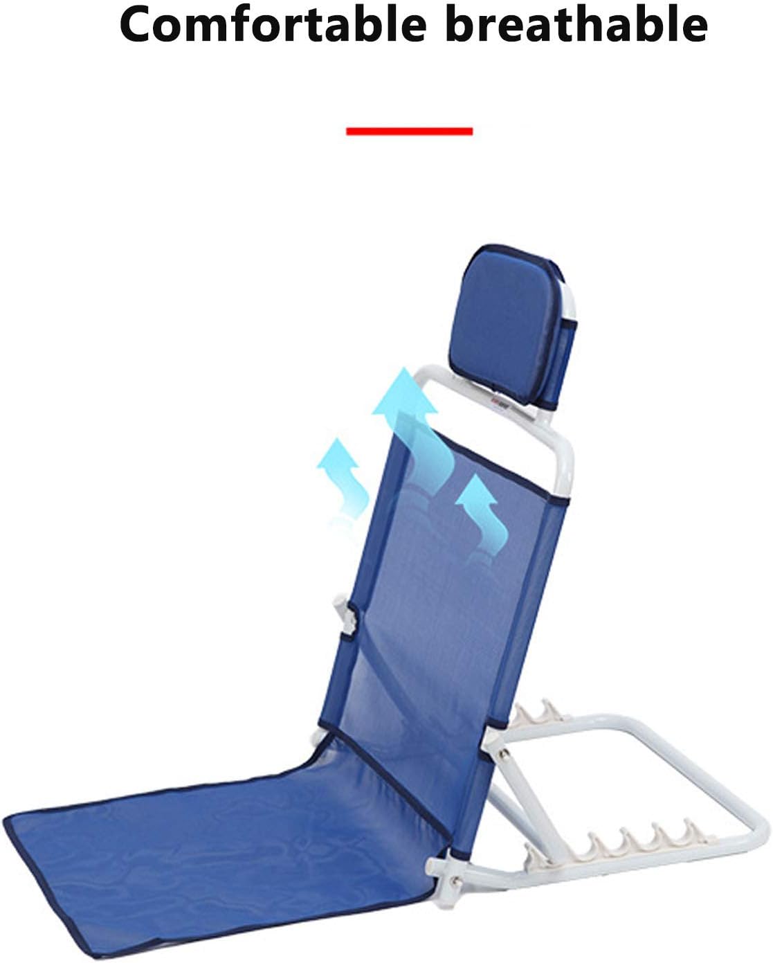 Adjustable Padded Heavy Duty Bed Backrest Reading Pillow Reclining Lumbar Support Disability Aid Breathable Fabric Sit-Up Back Rest for Bedridden Elderly for Bed