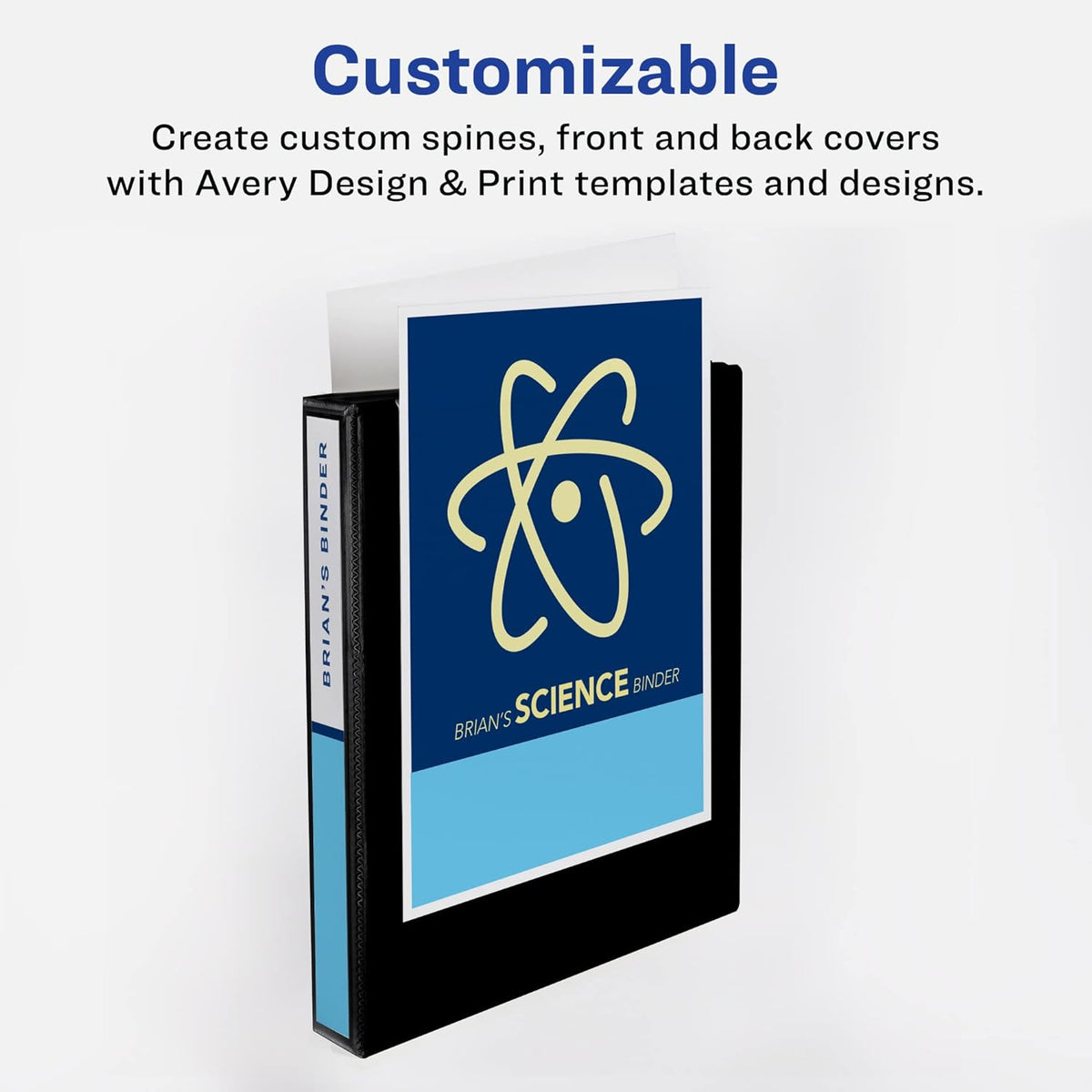 Avery Durable View 3 Ring Binder, 1-1/2 Inch EZD Rings, 1 White Binder (09401) (Pack of 12)