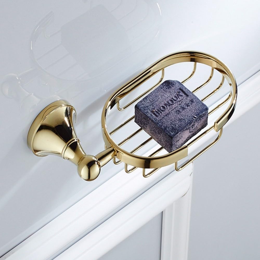 Full Copper Towel Rack Kit European Gold Bath Towel Holder Bathroom Towel Bar Shelving Hardware Bathroom Set,soap dish116