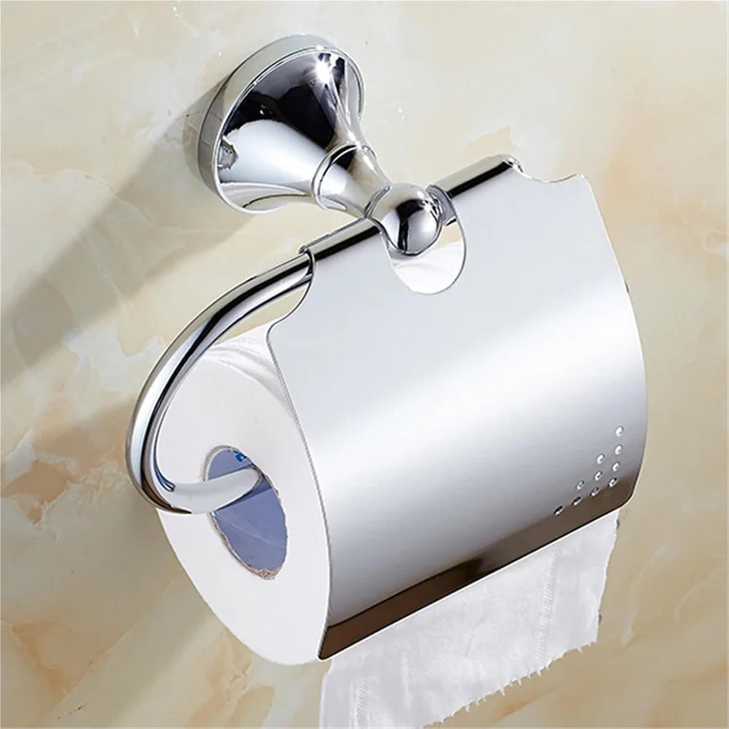 Polished Chrome Wall Mounted Bathroom Accessories Set Towel Bar Soap Dish Robe Hook Toilet Paper Holder Toothbrush(Robe Hook)