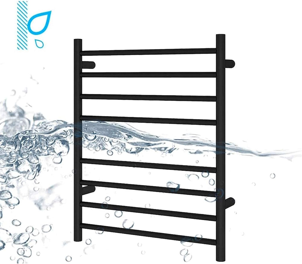 Electric Towel Rack,Wallmounted Tower Warmer Bar 4+4 Heated Bars Towel Drying Rack Heated 80W 25.6X21.6X4.4 in,Plug in,Bath Towel Dryer