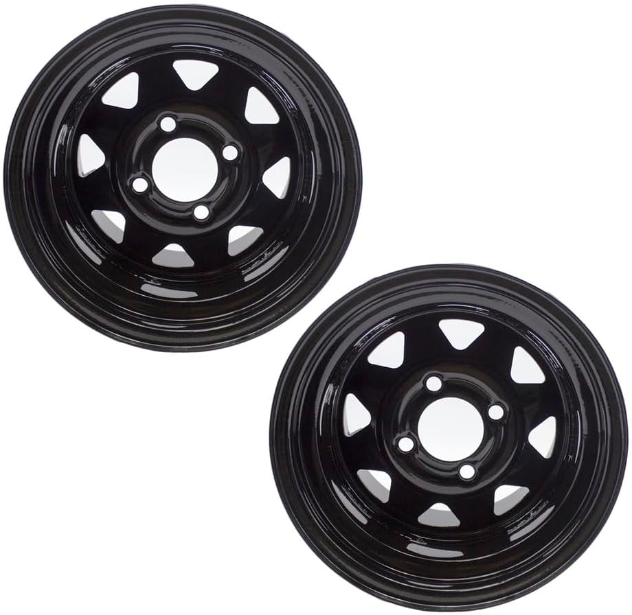 Front or Rear 12x8.5 4/4 WHEEL RIMS for Zero Turn Mowers Garden Lawn Tractors 12 x 8.5, 4 Holes Bolt Circle 4 inch,backspace 3.25 inch, pack of 2