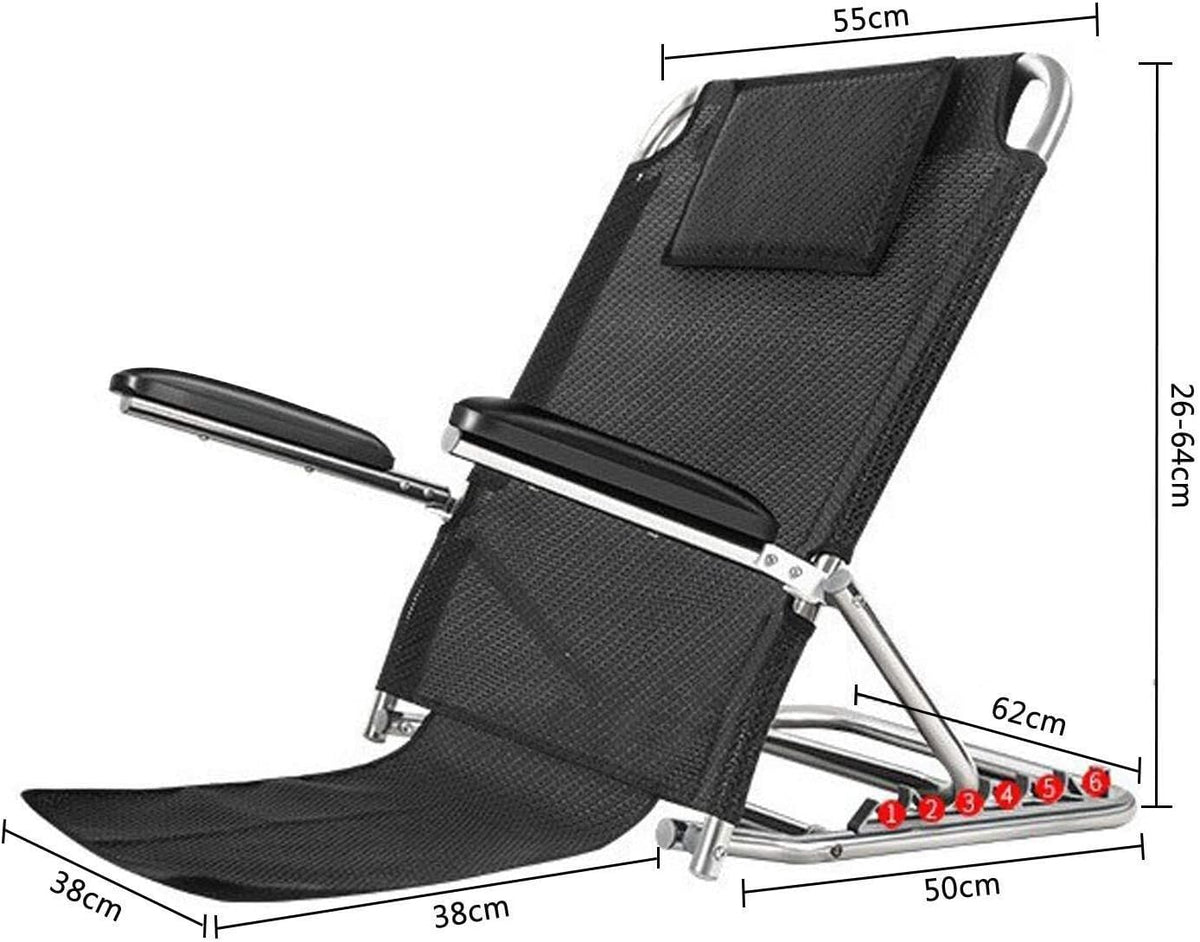 Back Rest Bed Support，Adjustable Padded Portable Adjustable Sit-up Back Rest Breathable Fabric Disability Backrest Bed Support with Humanized Armrest for Neck Head and Lumbar Support for Bed(#1)