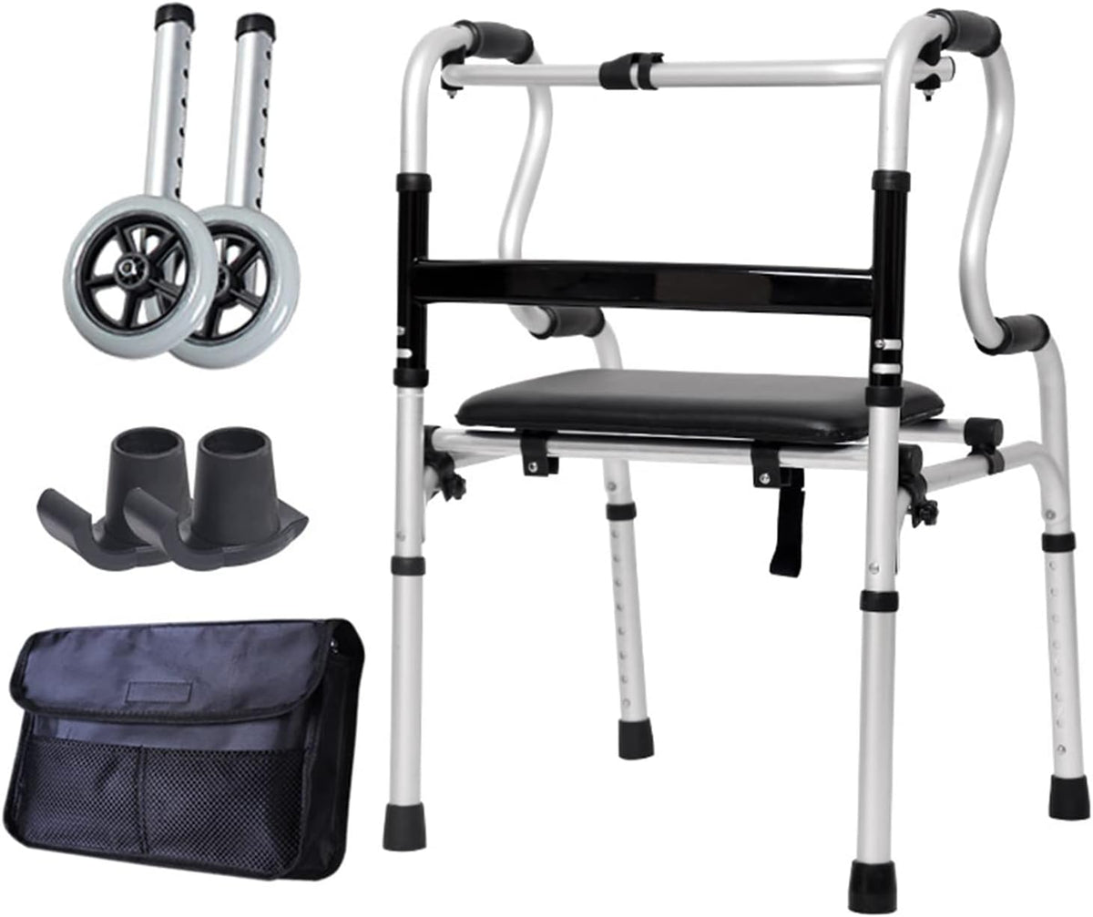 for Seniors Lightweight for Seniors Rollator Walker for Elderly Adjustable Disability Aids Space Saver Walker (A-D