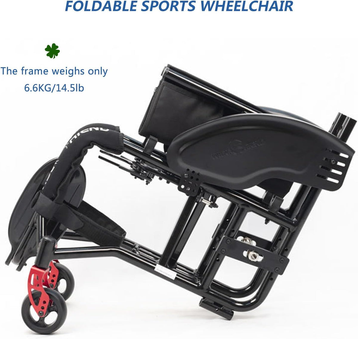 Folding Sports Portable Wheelchairs,Transport Wheelchair,Manual Wheelchair,Aluminum Alloy Wheelchair,Lightweight Wheel Chair For Adults,Quick Release Rear Wheels,Anti-Tip Wheels(Size:Seat width 36cm/1