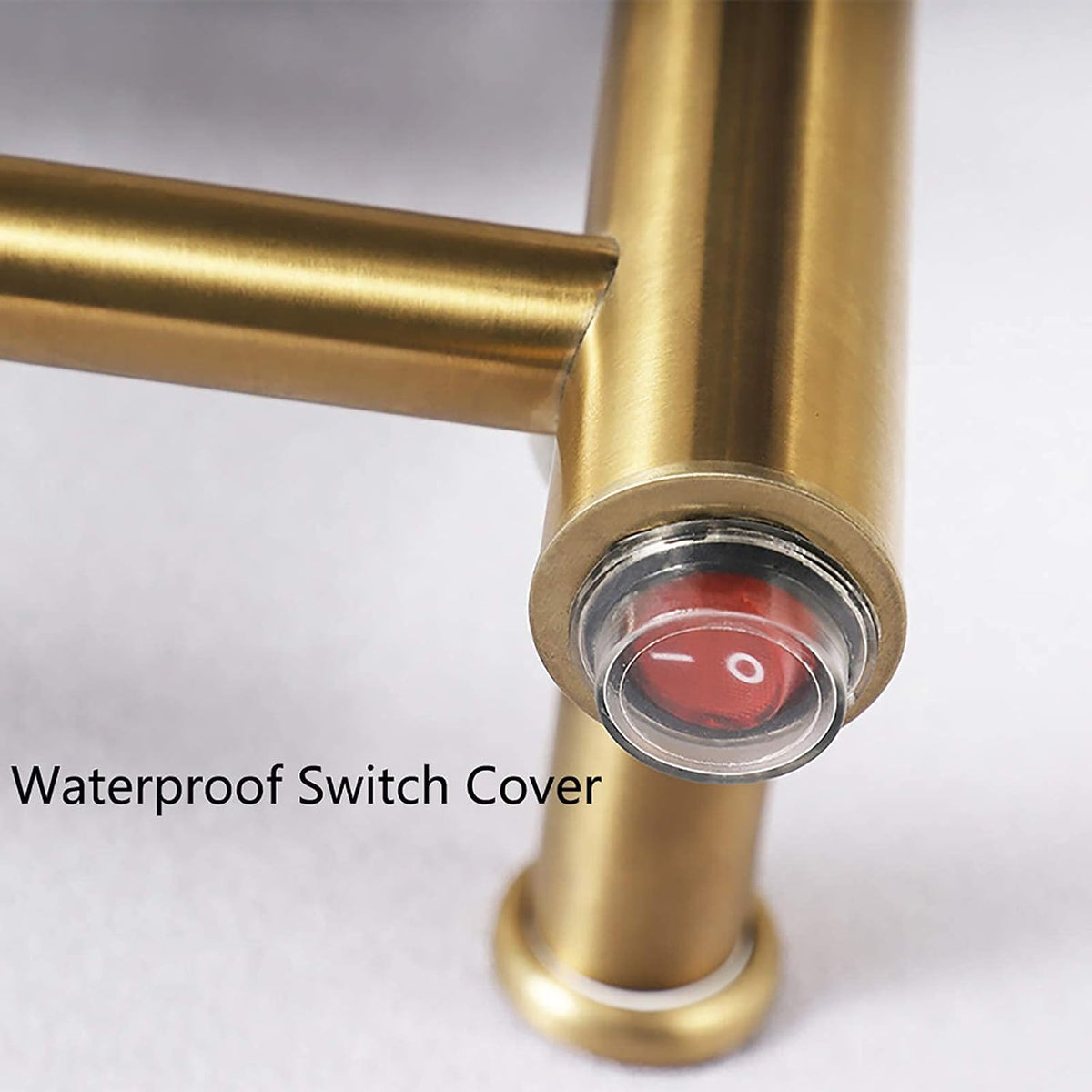 Towel Warmer, Gold Electric Towel Rack with 4 Round Bars 304 Stainless Steel Heated Towel Bar Drying Rack Wall Mounted Bath Towel Dryer
