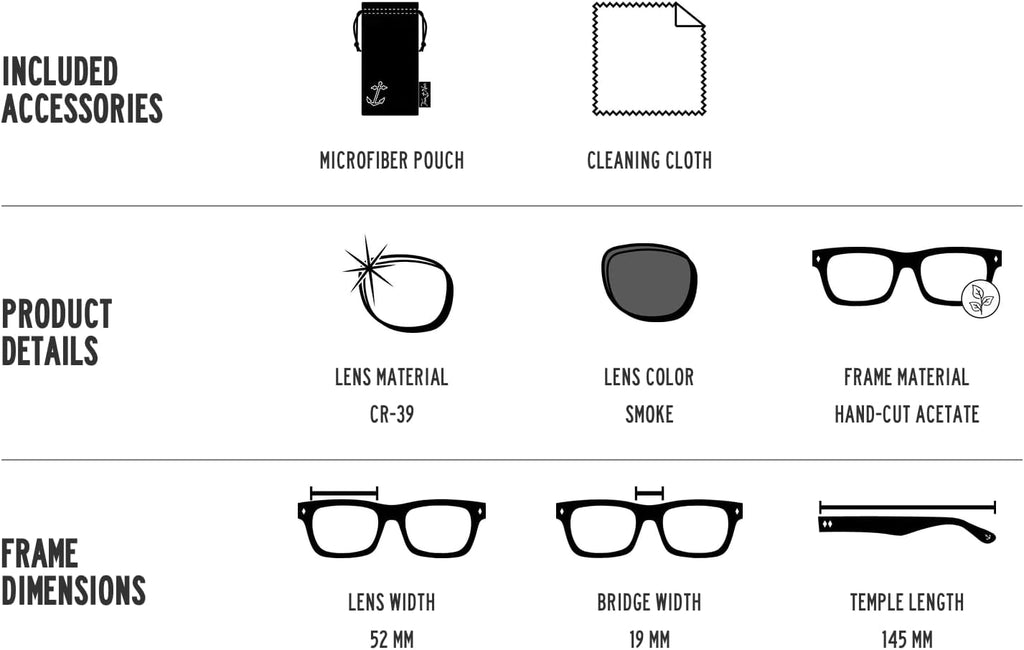 Tres Noir Eyewear Co. Waycooler Small Sunglasses