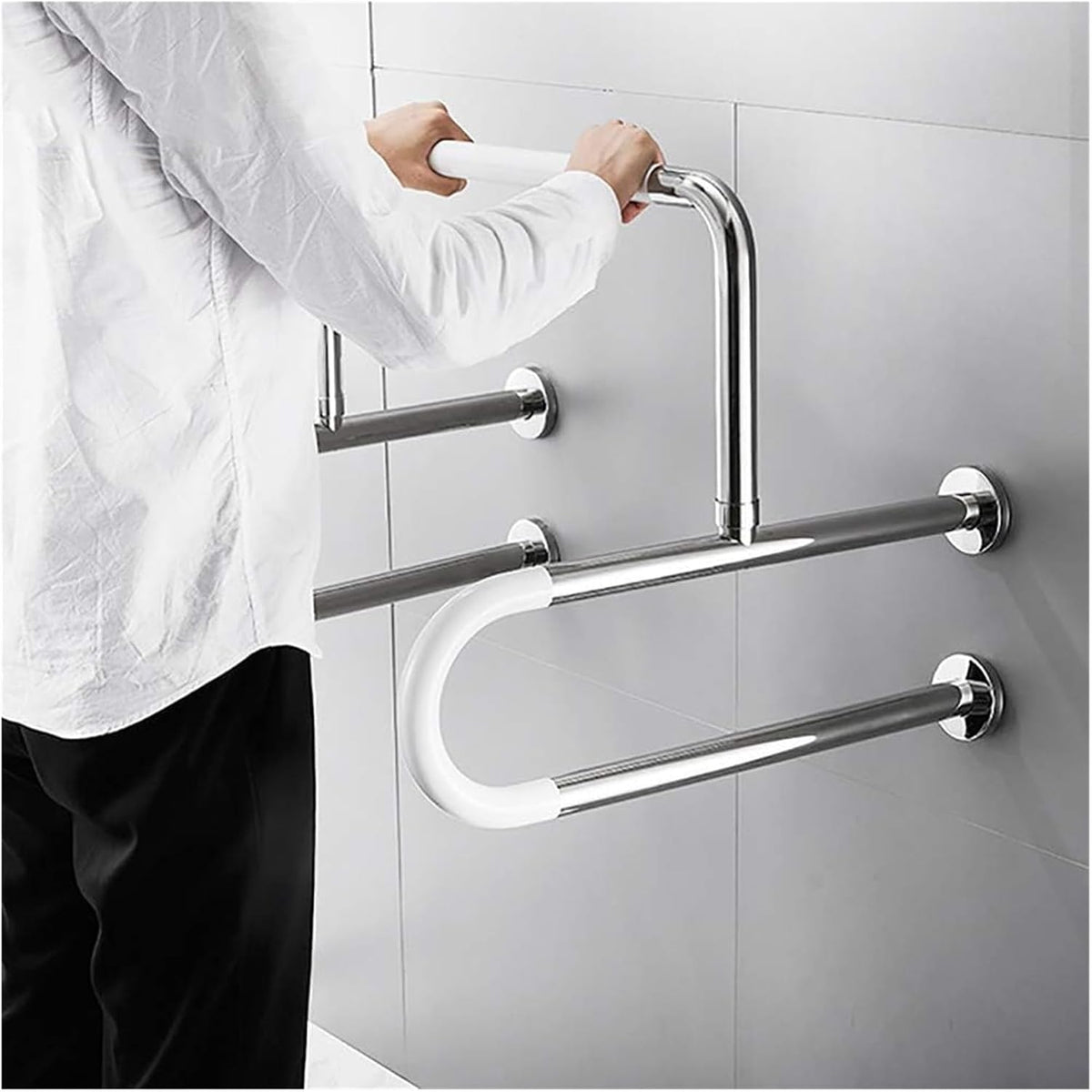 Grab Bar Bathroom Toilet Barrier Free Handrail Safety Rail Frame Shower for Disability Aid and Seniors