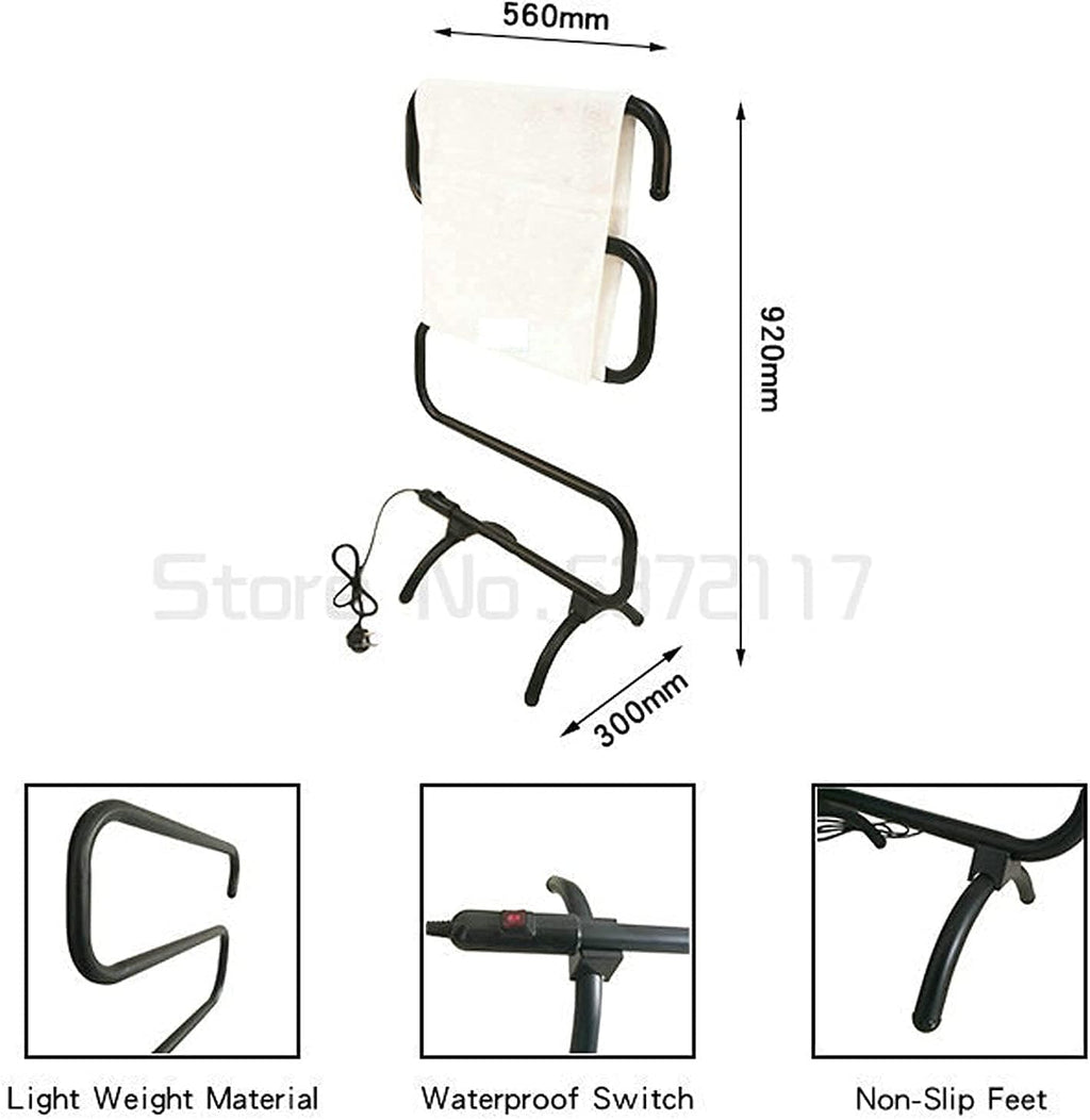 Towel Warmer Electric Towel Rack Heated 5-Bar Rail Bathroom Accessories Standing Wall Mount Bath Towel Drying Rack Towels Dryer Shelf