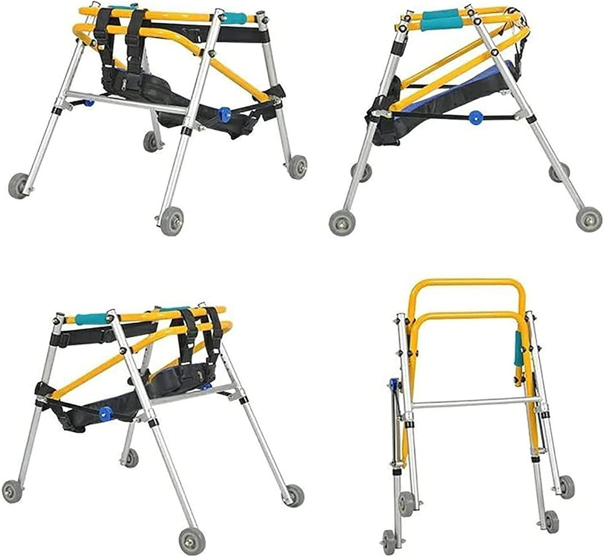 Walking Frames, Rehabilitation Aids Training Stand Walker Directional Four Wheels Disability Gliding Frame Child Standing Frame(Size:XL)