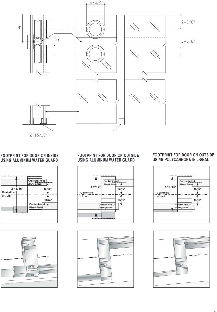 Montage 57.25-59' W x 78' H Euroglide Frameless Shower Door with 3/8' Clear Tempered Glass (Matte Black)
