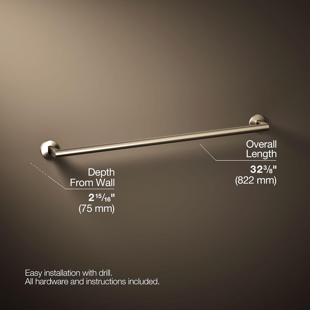 Kohler 78374-BV Components® 30' Towel bar, Vibrant Brushed Bronze