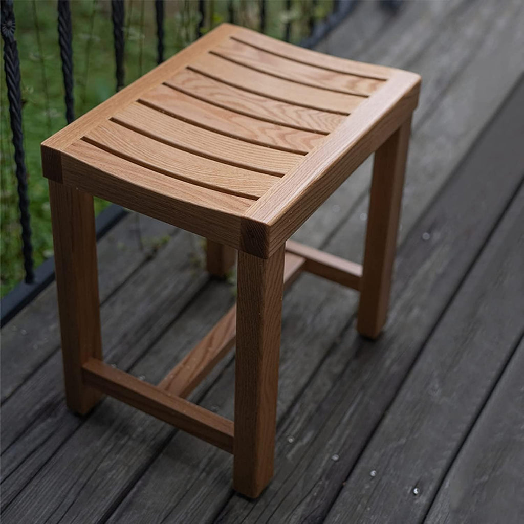 Shower Stool Bathroom Seats Shower Square Stool for Seniors Pedal Foot Waterproof Non Slip Lightweight Small Bench Disability Aid Size 42X28X43Cm