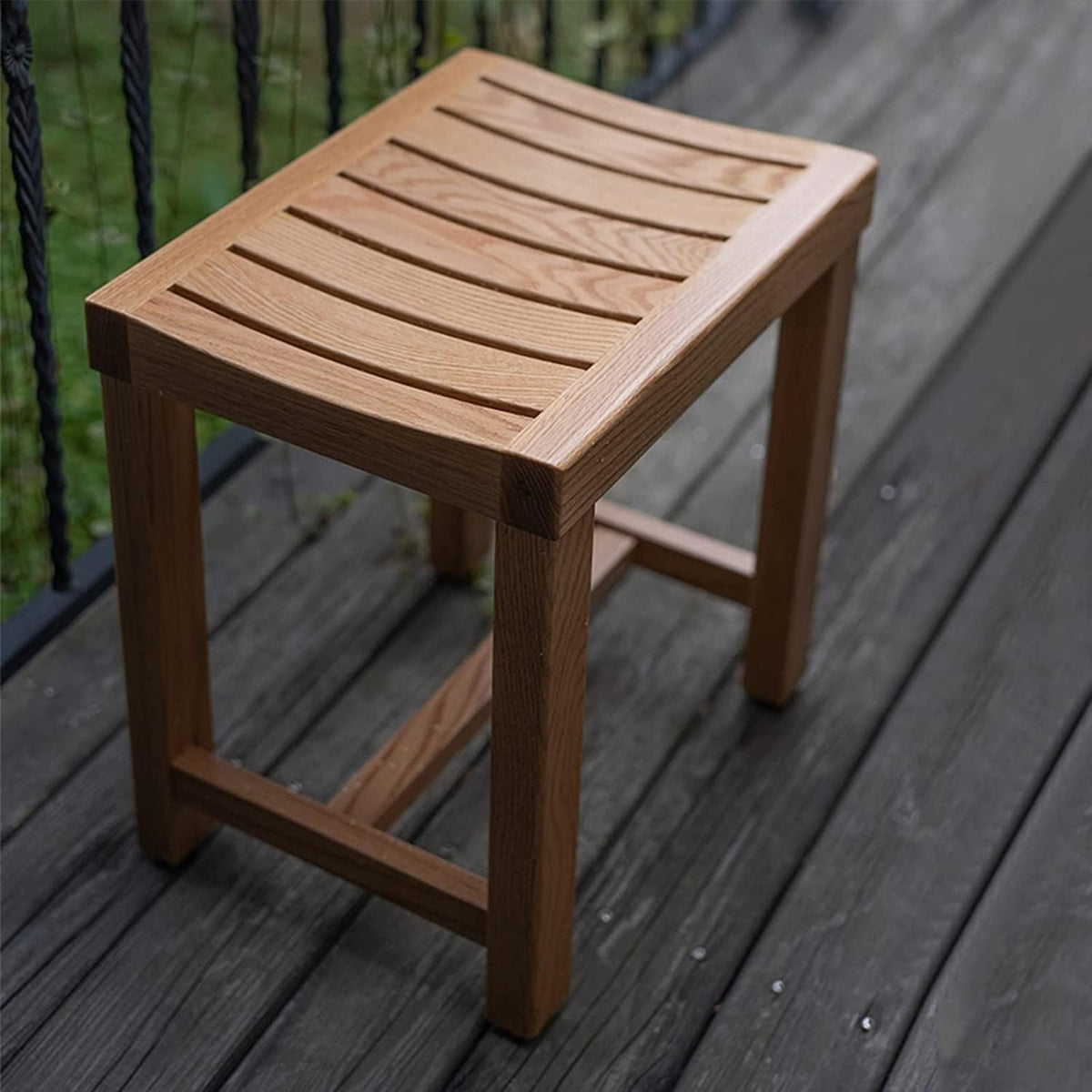 Shower Stool Bathroom Seats Shower Square Stool for Seniors Pedal Foot Waterproof Non Slip Lightweight Small Bench Disability Aid Size 42X28X43Cm