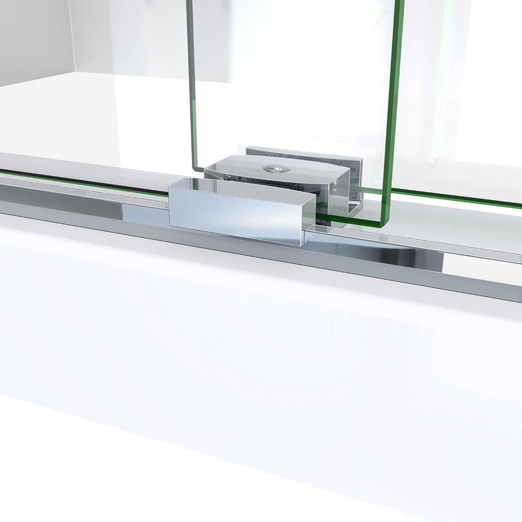 DreamLine Sapphire-V 56-60 inch W x 76 inch H Semi-Frameless Bypass Shower Door in Chrome