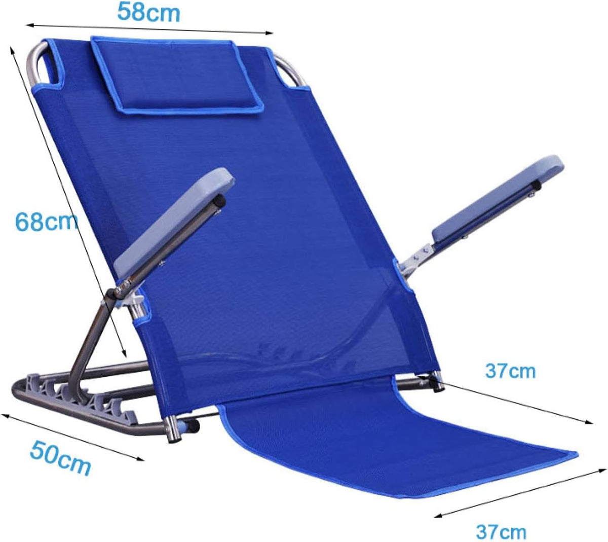 Multi-Position Back Rest Support Seat,Elderly Bed Care, Paralyzed Patient Beds, Backrest Cushion Chair,Bed Back Rest Adjustable Angle, Mobility Disability Support Aid, Capacity 200Kg,A