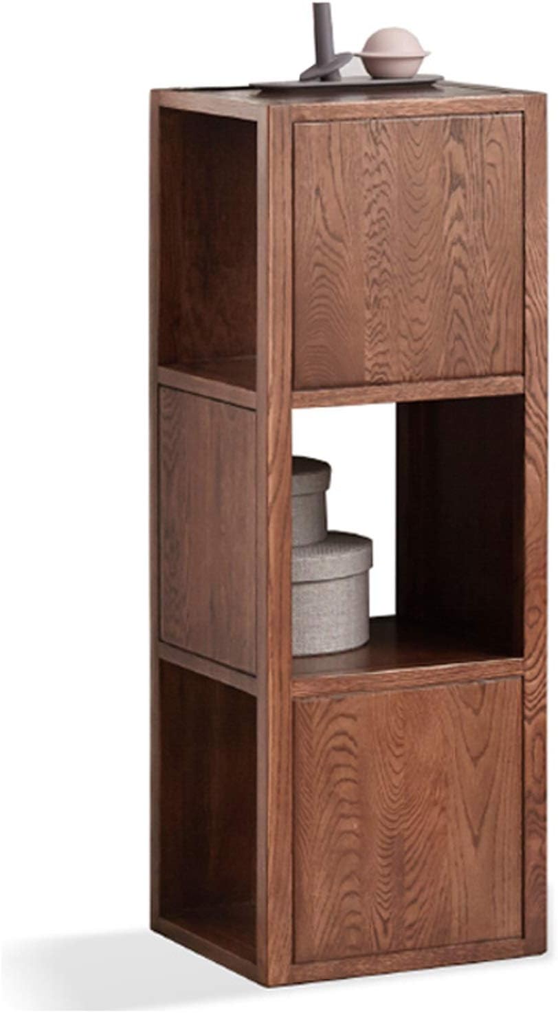 Simply Modern 3-Tier Book Shelf Wooden Open Shelf Corner Bookcase Furniture,L13.8×W 13.8'×39.8' H Bookcase/Bookshelves (Color : Walnut Color) (Walnut Color)