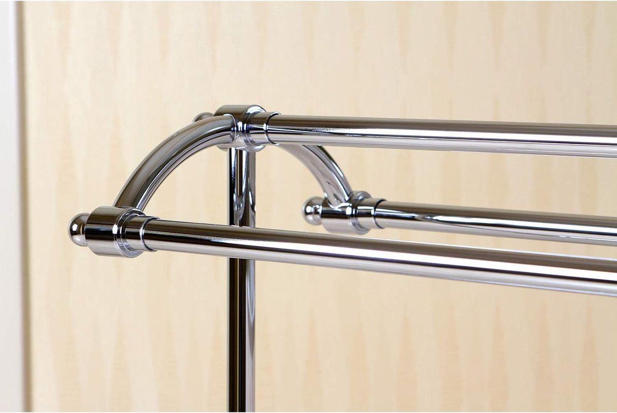 Kingston Brass CC2291 Pedestal Towel Rack, Polished Chrome