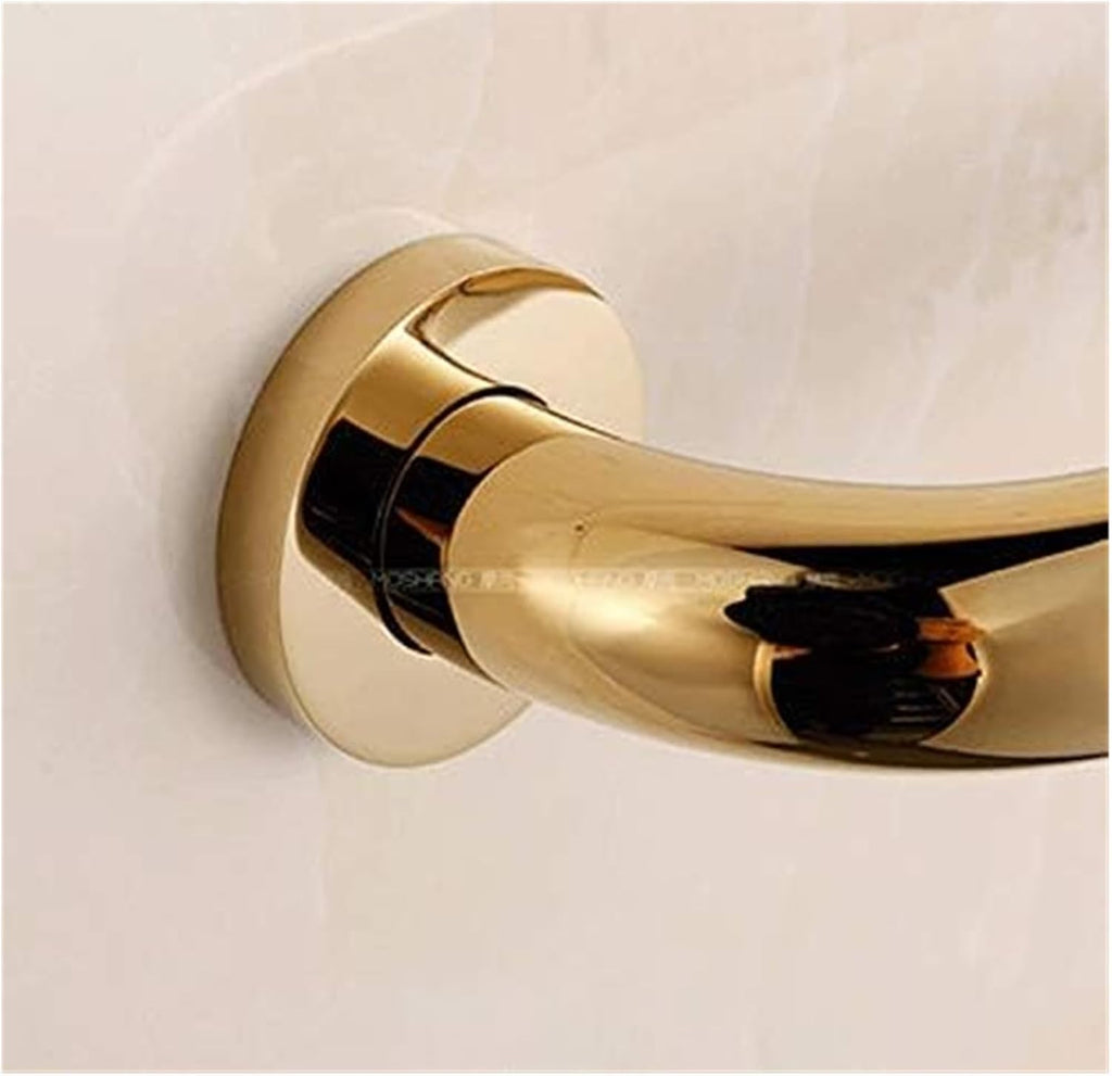 Grab Bars Grab Bar Grab Rails,Hand Rail Disability Aids Sicherheits Haltegriff Shower Handle Copper Bathroom Handrail Non-Slip Handle Barrier-Free Disabled Safe-Golden-320Mm(Golden,320Mm)