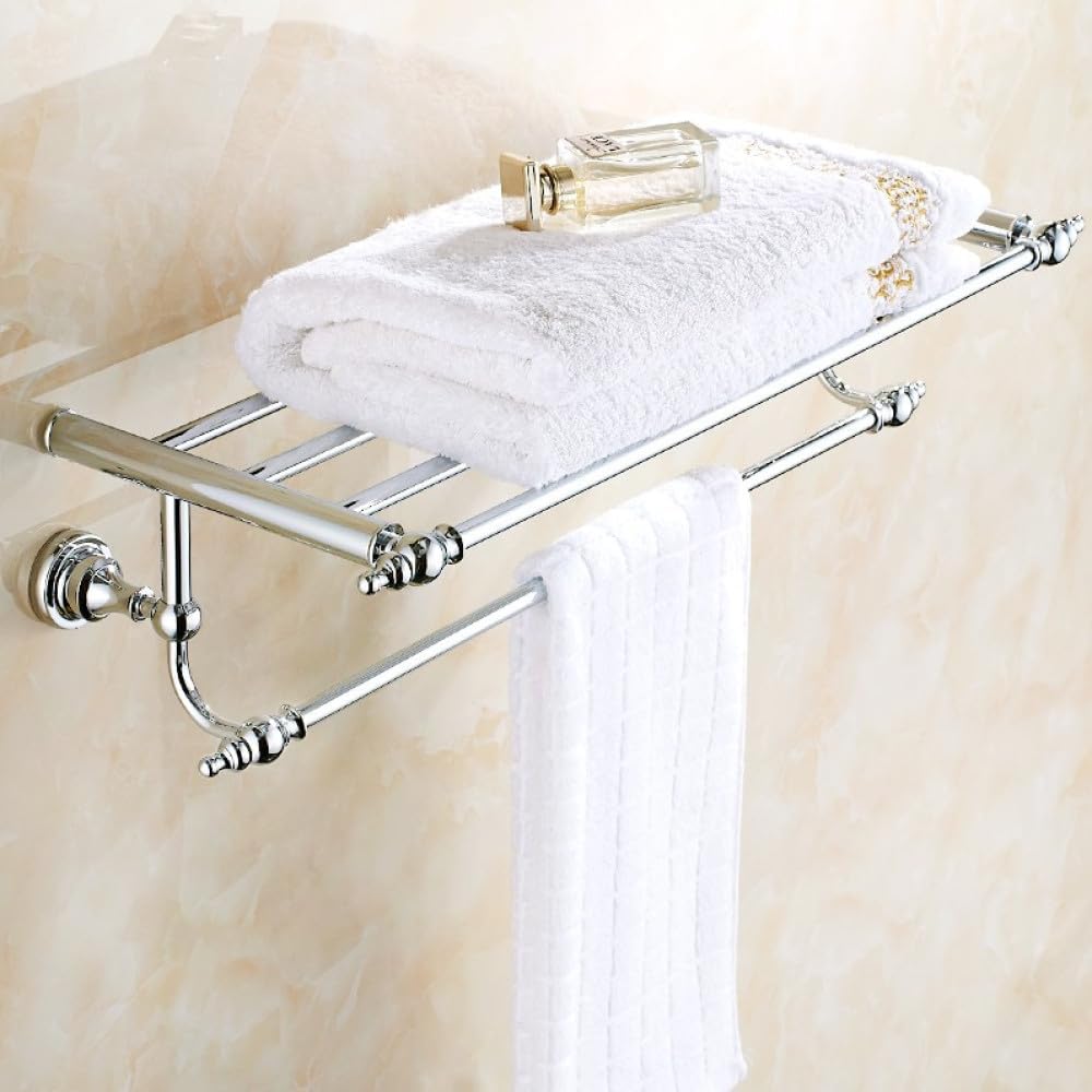 Bathroom Hardware Set Chrome Polished Bath Rack Paper Holder Toothbrush Holder Towel Bar Coat Hook Bathroom Accessories,Towel Racks