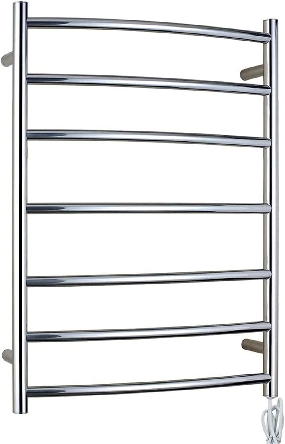 Towel Warmer, Electric Towel Warmer Rack Wall Mounted, Polish Chrome Heated Drying Rack with 7 Heated Bars Mirror,Bath Towel Dryer