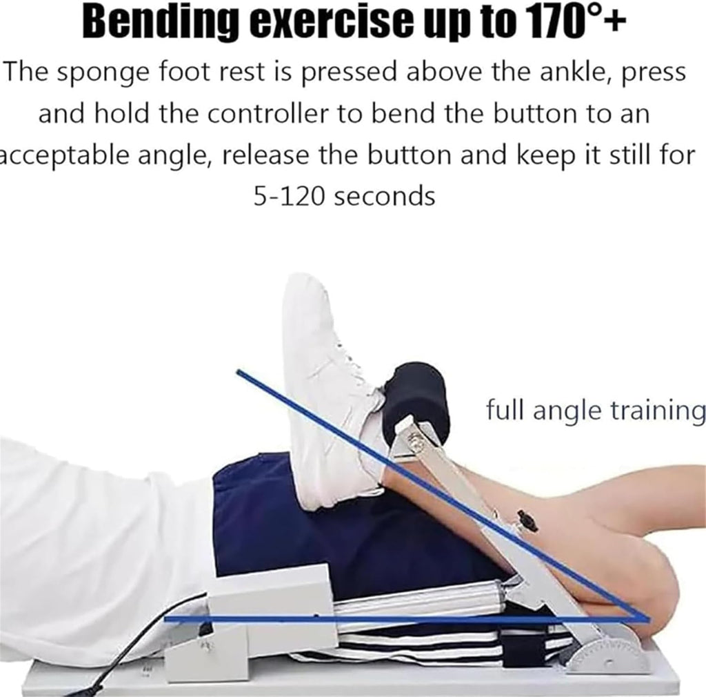 Knee Rehabilitation Trainer, Knee Replacement Recovery Aids, Knee Joint Hemiplegia Training Equipment With Remote Control, 0-170° Adjustable, For Joint Stiffness, Post-Fracture