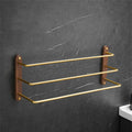 Bathroom Aluminum Towel Rack Wall-Mounted 30/40/50 Cm Towel Rack Wooden Towel Bar Bathroom Accessories (A 30CM)