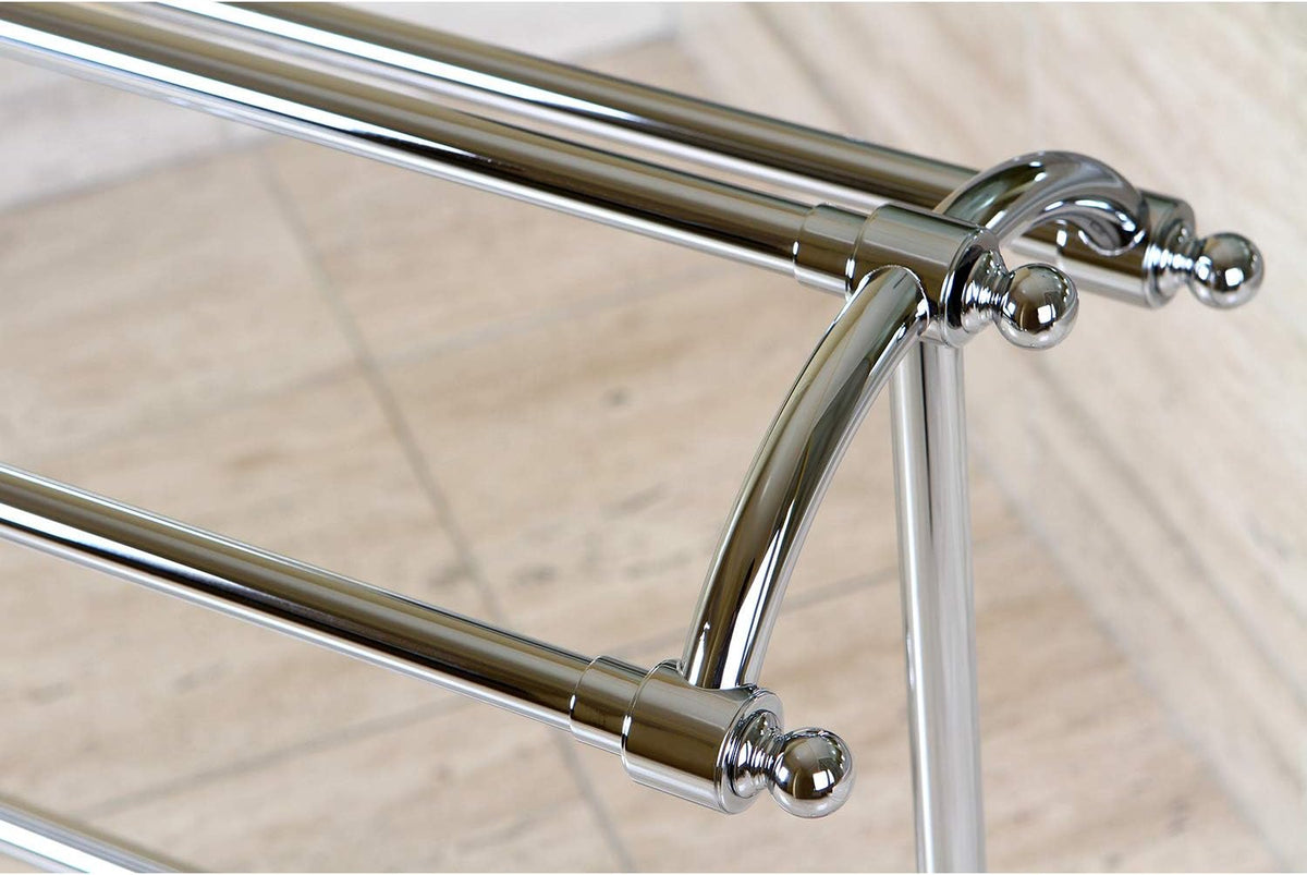 Kingston Brass CC2291 Pedestal Towel Rack, Polished Chrome