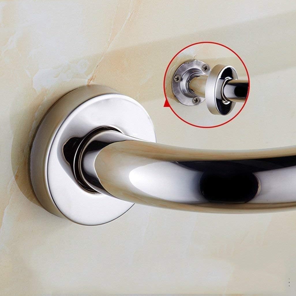 Bathroom Grab Rail Handrails, Anti-Slip Stainless Steel Grab Bar for Toilet and Shower, Elderly Disability Aid with Concealed Screws, Heavy Duty Support Handl,Chrome-105Cm