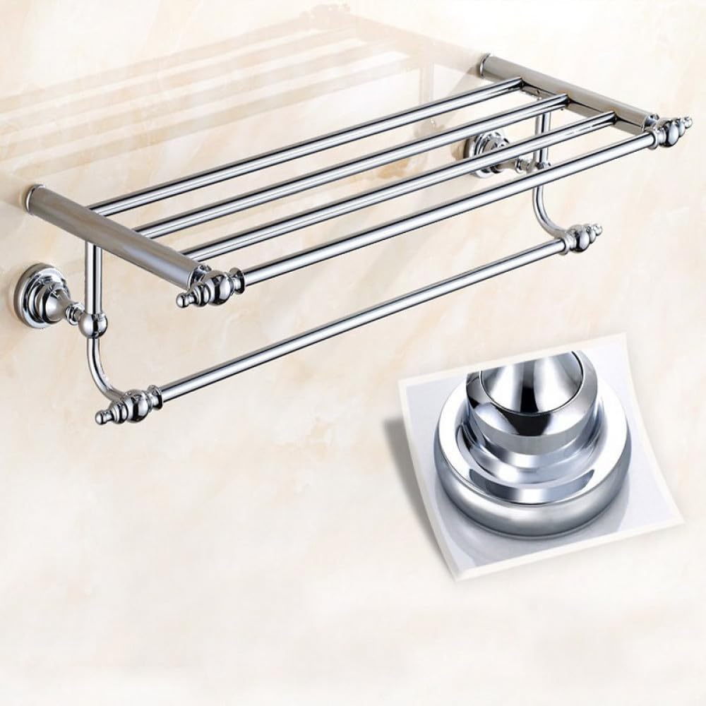 Bathroom Hardware Set Chrome Polished Bath Rack Paper Holder Toothbrush Holder Towel Bar Coat Hook Bathroom Accessories,Single Towel Bar
