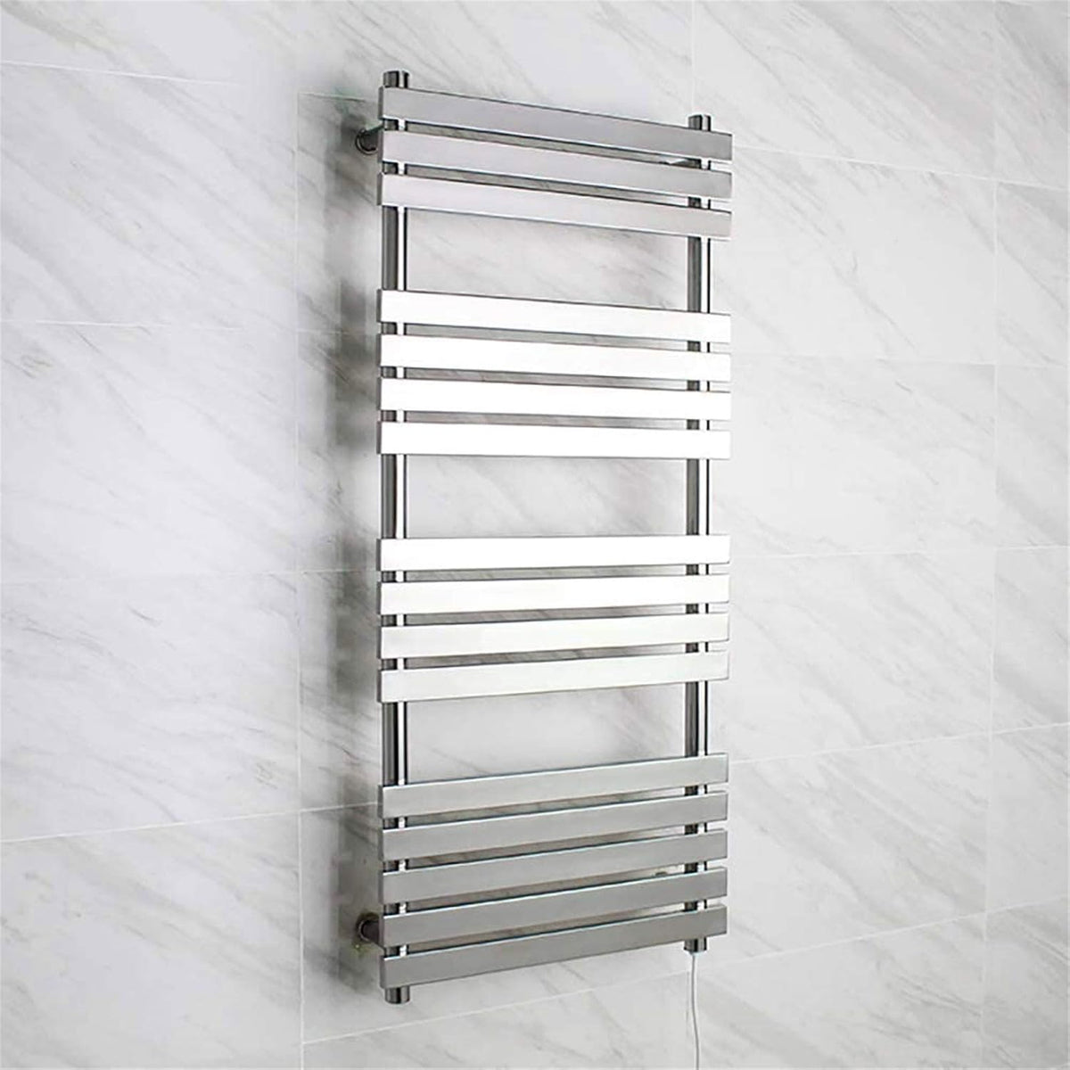 Towel Warmer,Wall Mounted Towel Warmer Electric Heated Drying Racks for Bathroom Stainless Steel 16 Bars Polished 88 Watt,Bath Towel Dryer, Hardwired
