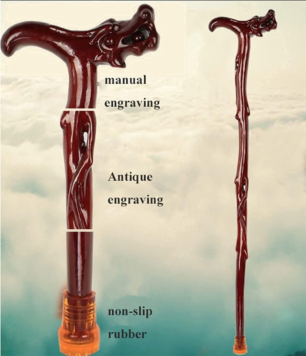 ZAPION Walking Stick Walking Sticks Hardwood Walking Sticks with Phoenix Design Handle | Rosewood Cane Walking Aid Unisex Mobility Aids & Equipment