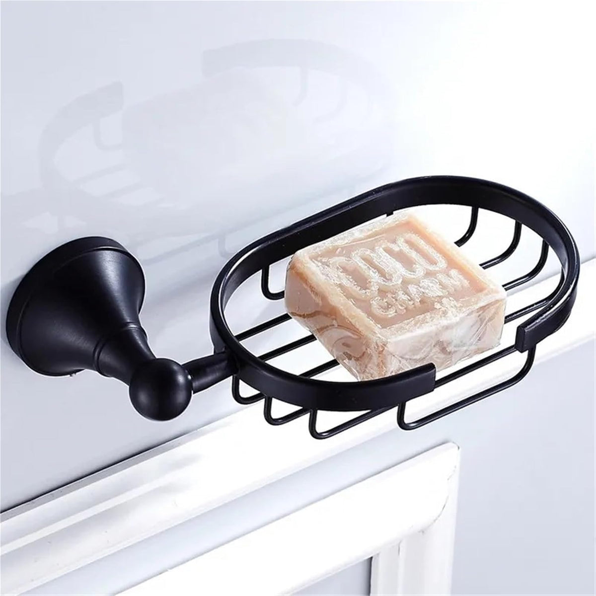 Black Brass Bathroom Accessories Hardware Set Towel Bar Rail Rack Toilet Paper Holder Shower Soap Dish(Soap Dish(1))