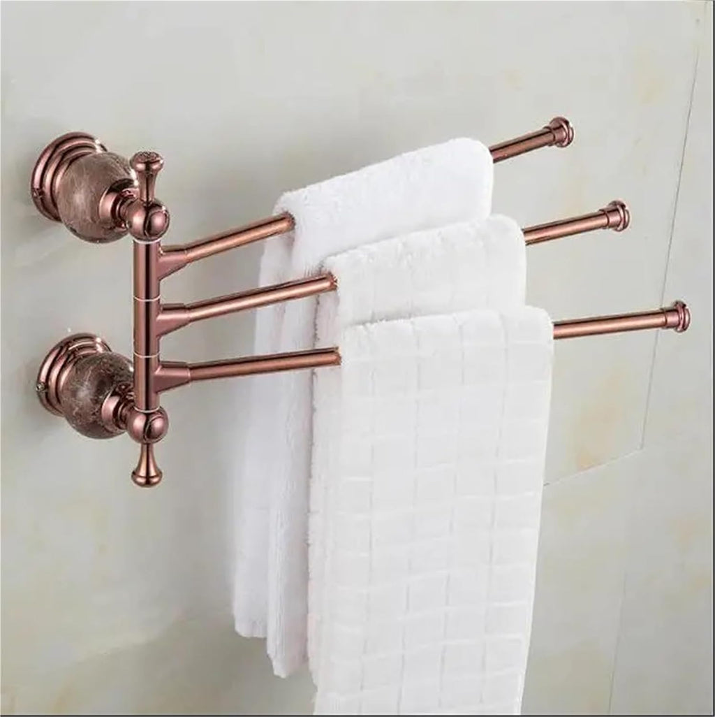 Brass and Jade Rose Gold Bathroom Accessories,Paper Holder,Towel Bar,Soap Basket,Towel Rack,Hook Bathroom Hardware(Tooth Brush Holders)